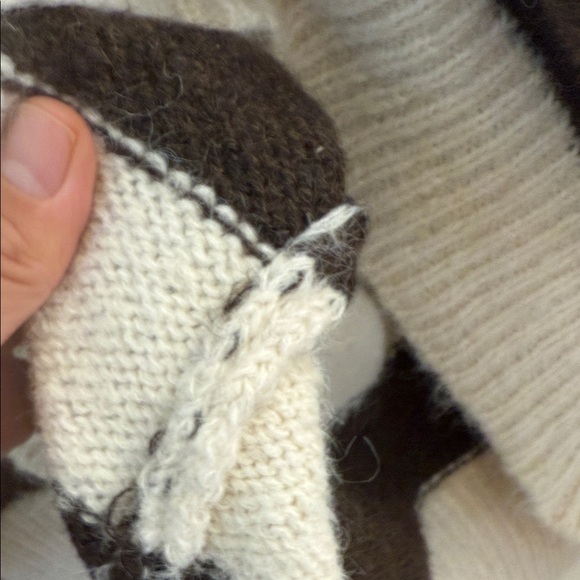 Striped Brown and Cream Hooded Sweater - Picture 10 of 12